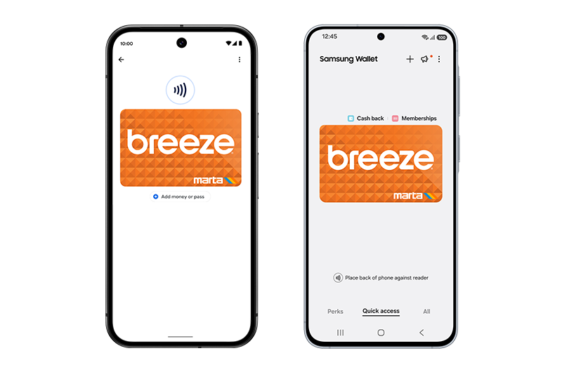 Virtual Card mockups Google Samsung together full phones